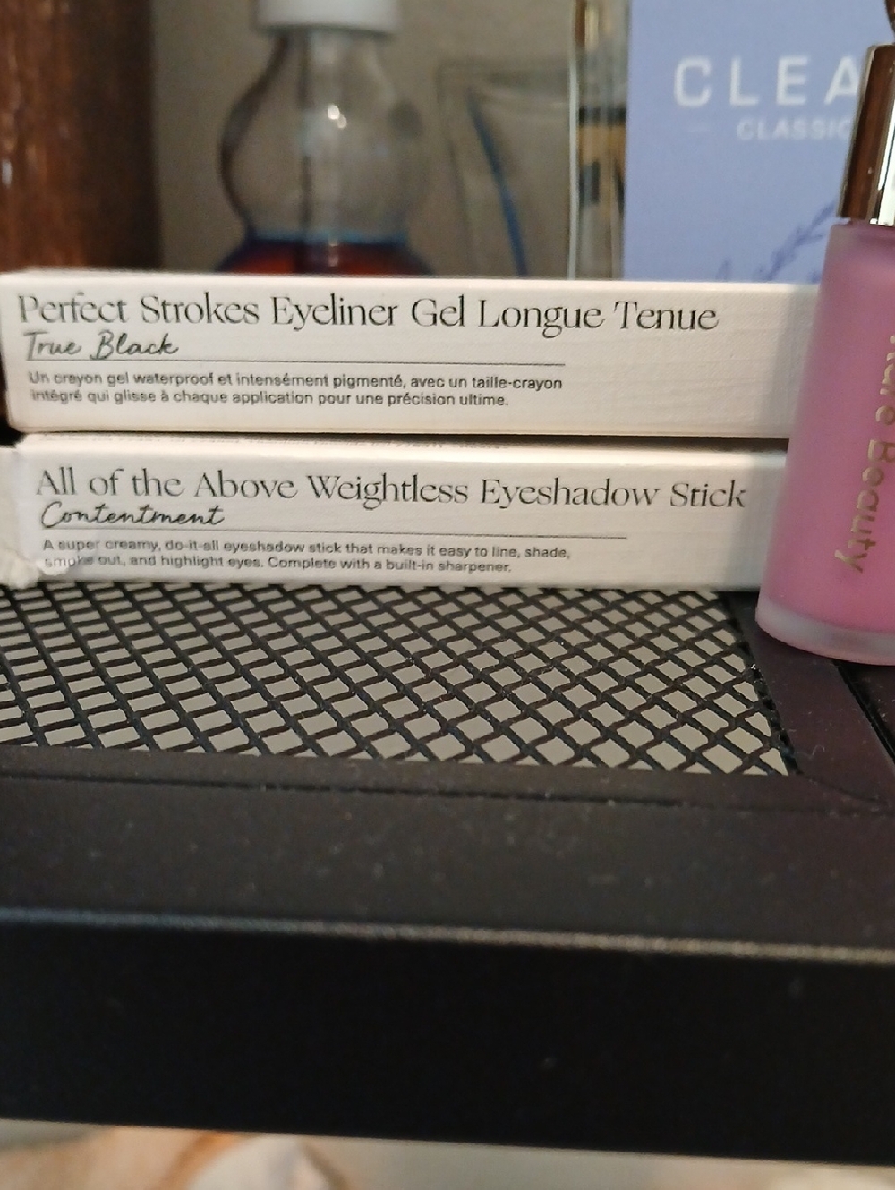 Rare Beauty Black Eyeliner, Eyeshadow Stick-Contentment, Blush-Spirited